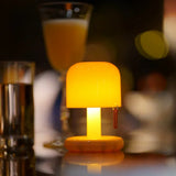 Mini rechargeable mushroom table lamp shown as a product view