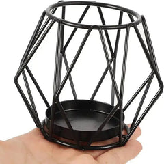 Modern Black Candle Holders - Sleek Metal Stand for Elegant Home Decor - Metal Candle Holders - Hurbane Home