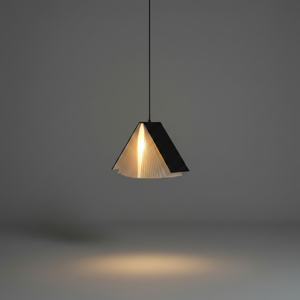 Modern Book Pendant Light - Open Book Iron Hanging Shade