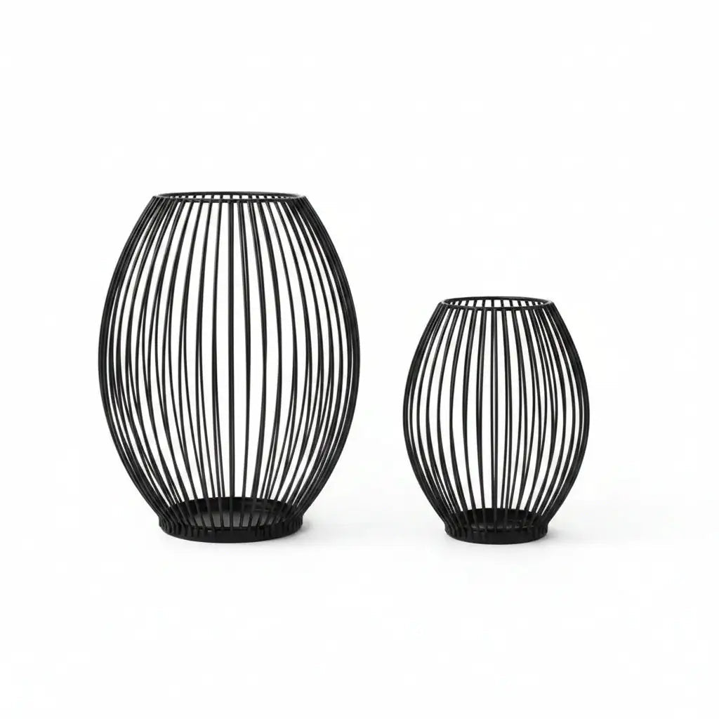 Modern Candle Holder Elegance - Black Metal Candle Holders for Decorative Ambiance - Metal Candle Holders - Hurbane Home