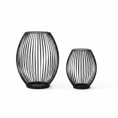 Modern Candle Holder Elegance - Black Metal Candle Holders for Decorative Ambiance - Metal Candle Holders - Hurbane Home