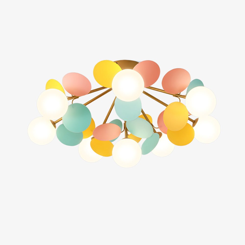 Modern flush mount ceiling light with acrylic discs colour option view 3