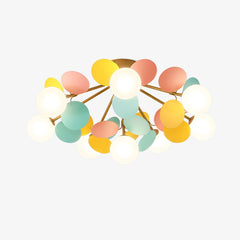 Modern flush mount ceiling light with acrylic discs colour option view 3