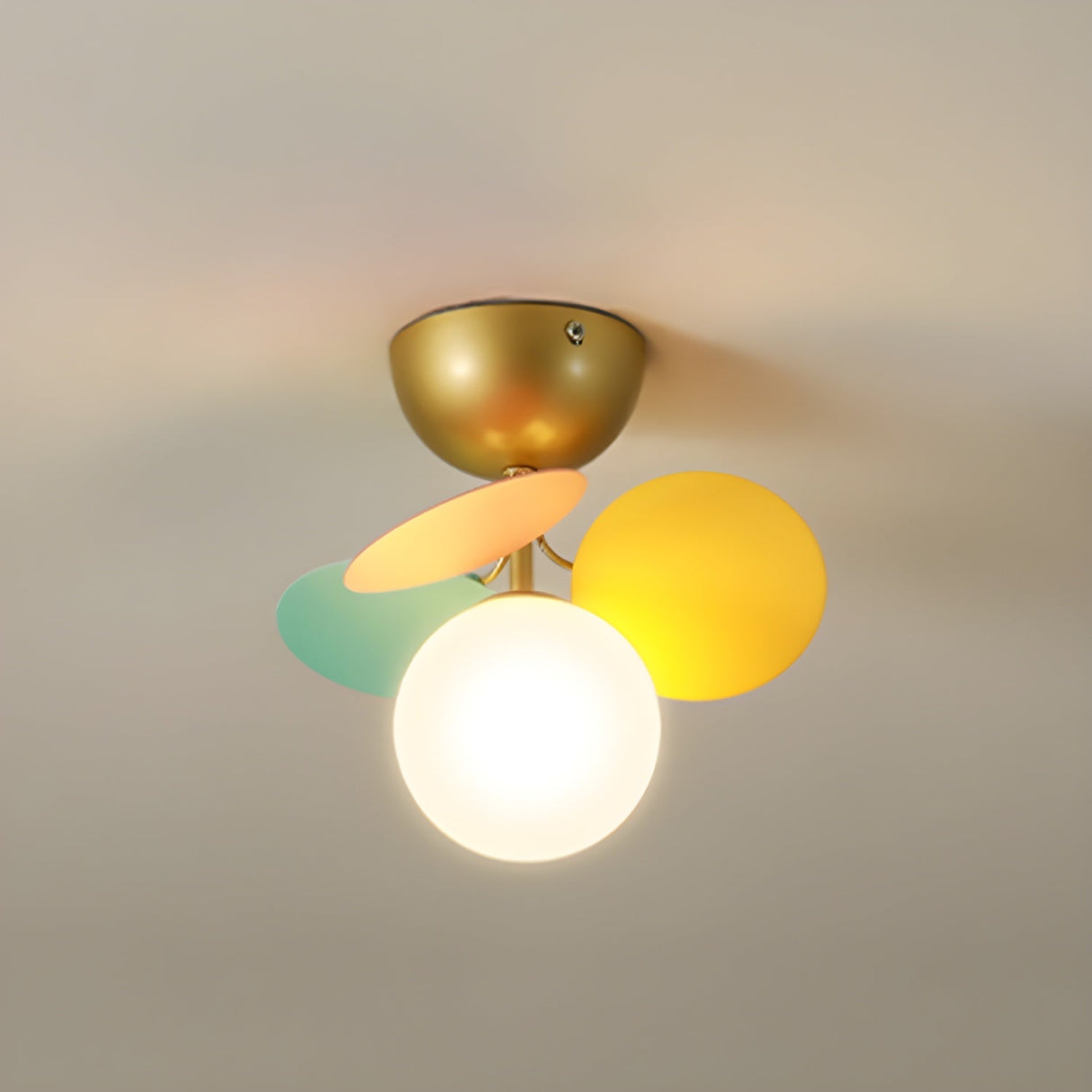 Modern flush mount ceiling light with acrylic discs further product image 10