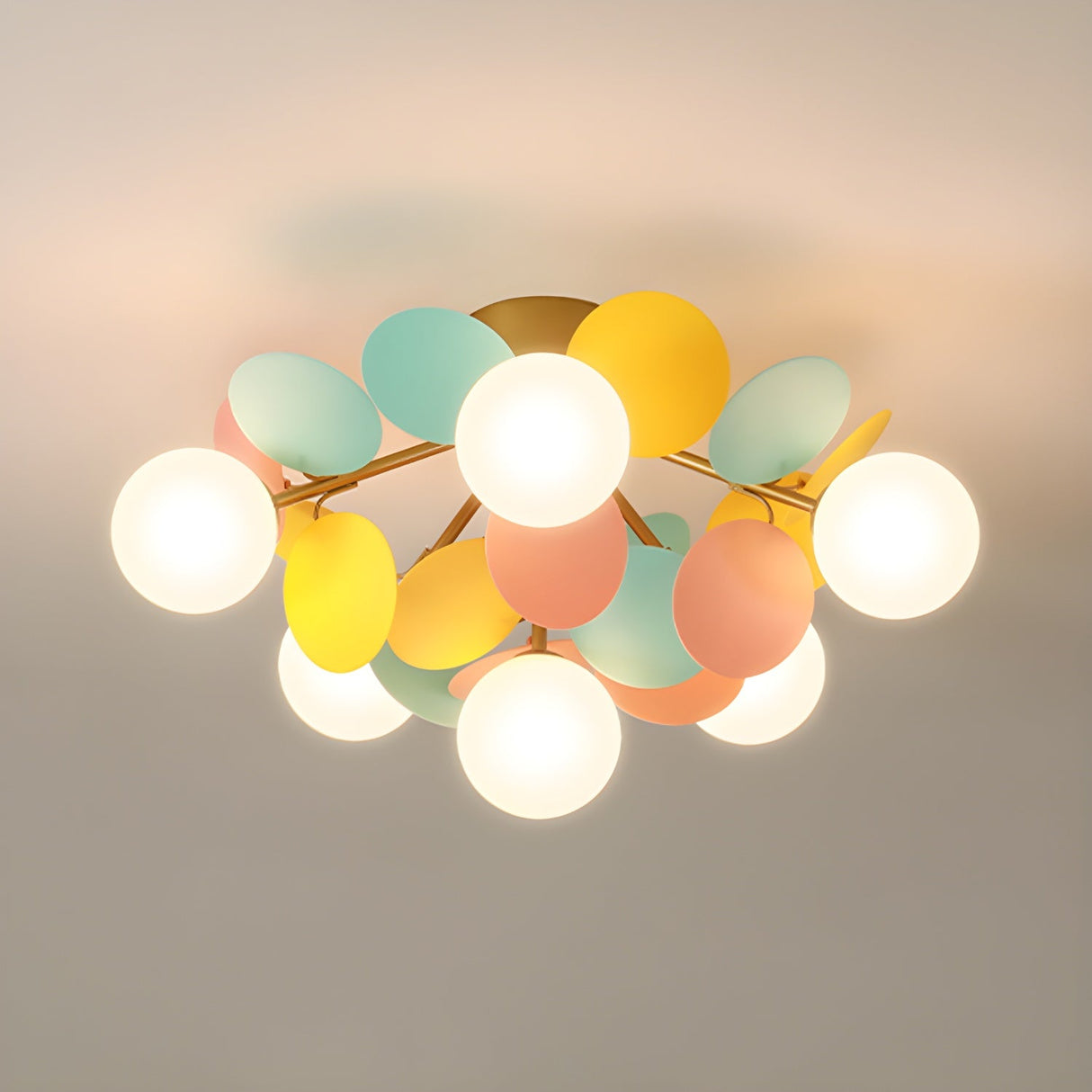 Modern flush mount ceiling light with acrylic discs additional product view 12