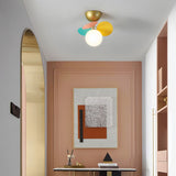 Modern flush mount ceiling light with acrylic discs alternative angle view 13