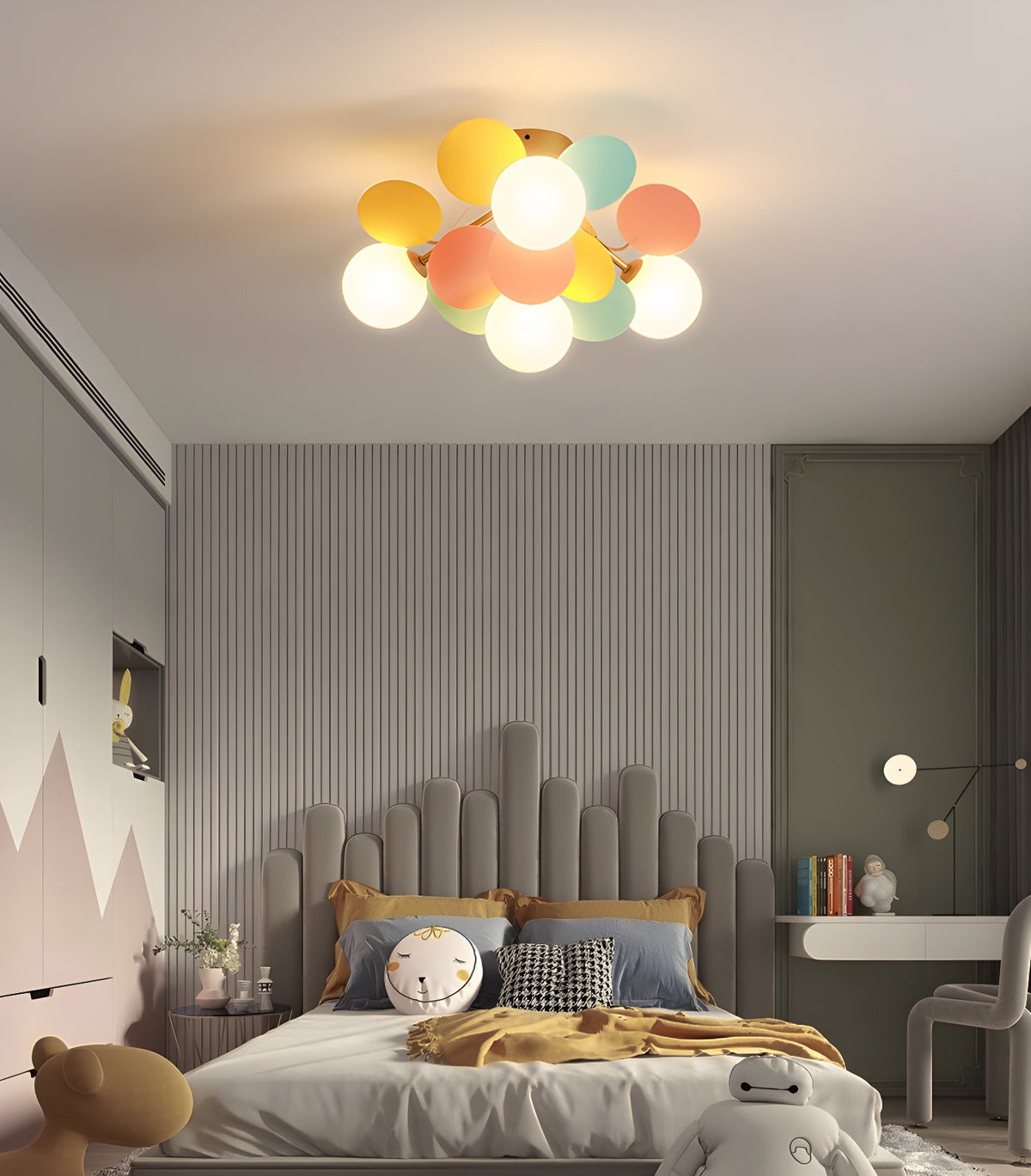 Modern flush mount ceiling light with acrylic discs further product image 16