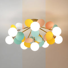 Modern flush mount ceiling light with acrylic discs alternative angle view 19