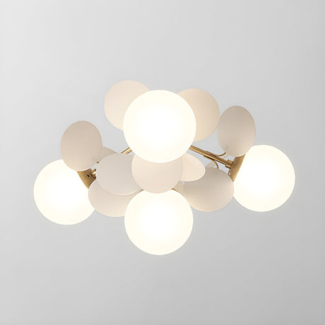 Modern flush mount ceiling light with acrylic discs colour option view 27
