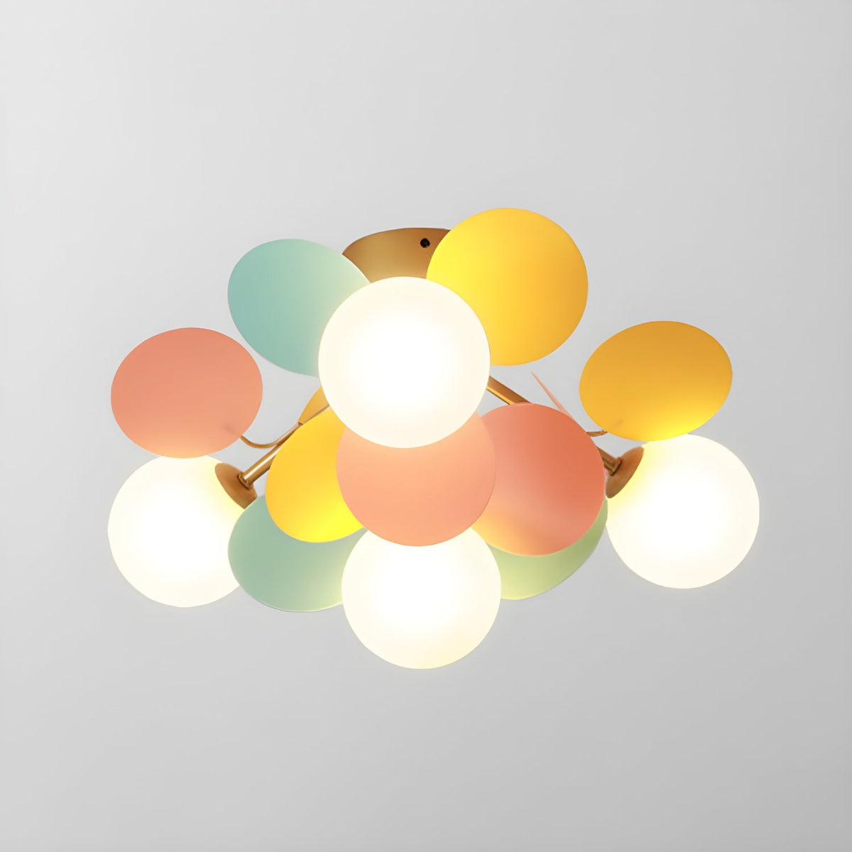 Modern flush mount ceiling light with acrylic discs further product image 28
