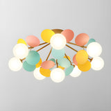 Modern flush mount ceiling light with acrylic discs alternative angle view 31