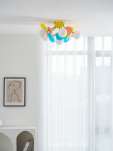 Modern flush mount ceiling light with acrylic discs colour option view 39