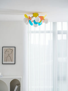 Modern flush mount ceiling light with acrylic discs colour option view 39