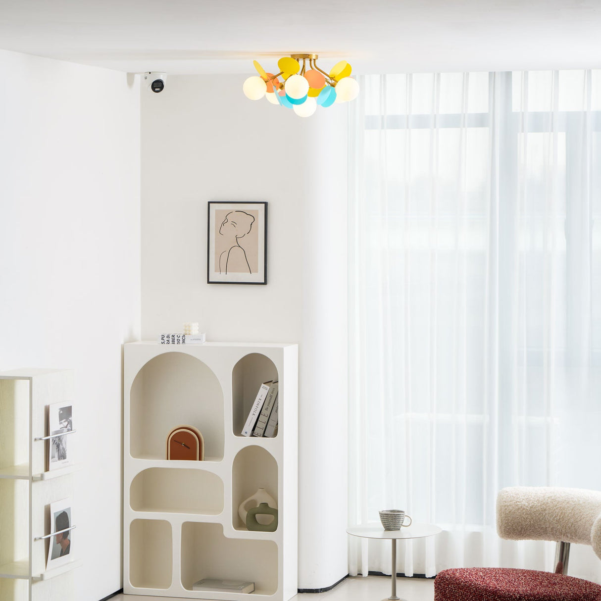 Modern flush mount ceiling light with acrylic discs supplementary product view 41