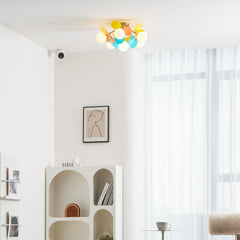 Modern flush mount ceiling light with acrylic discs alternative angle view 43