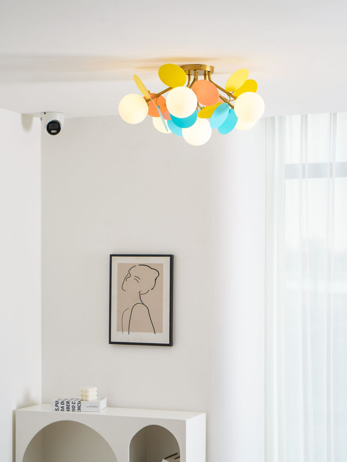 Modern flush mount ceiling light with acrylic discs supplementary product view 47