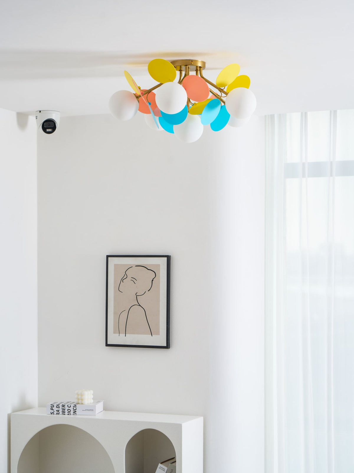 Modern flush mount ceiling light with acrylic discs additional product view 48