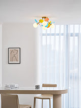 Modern flush mount ceiling light with acrylic discs colour option view 51