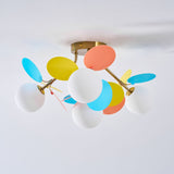 Modern flush mount ceiling light with acrylic discs colour option view 57