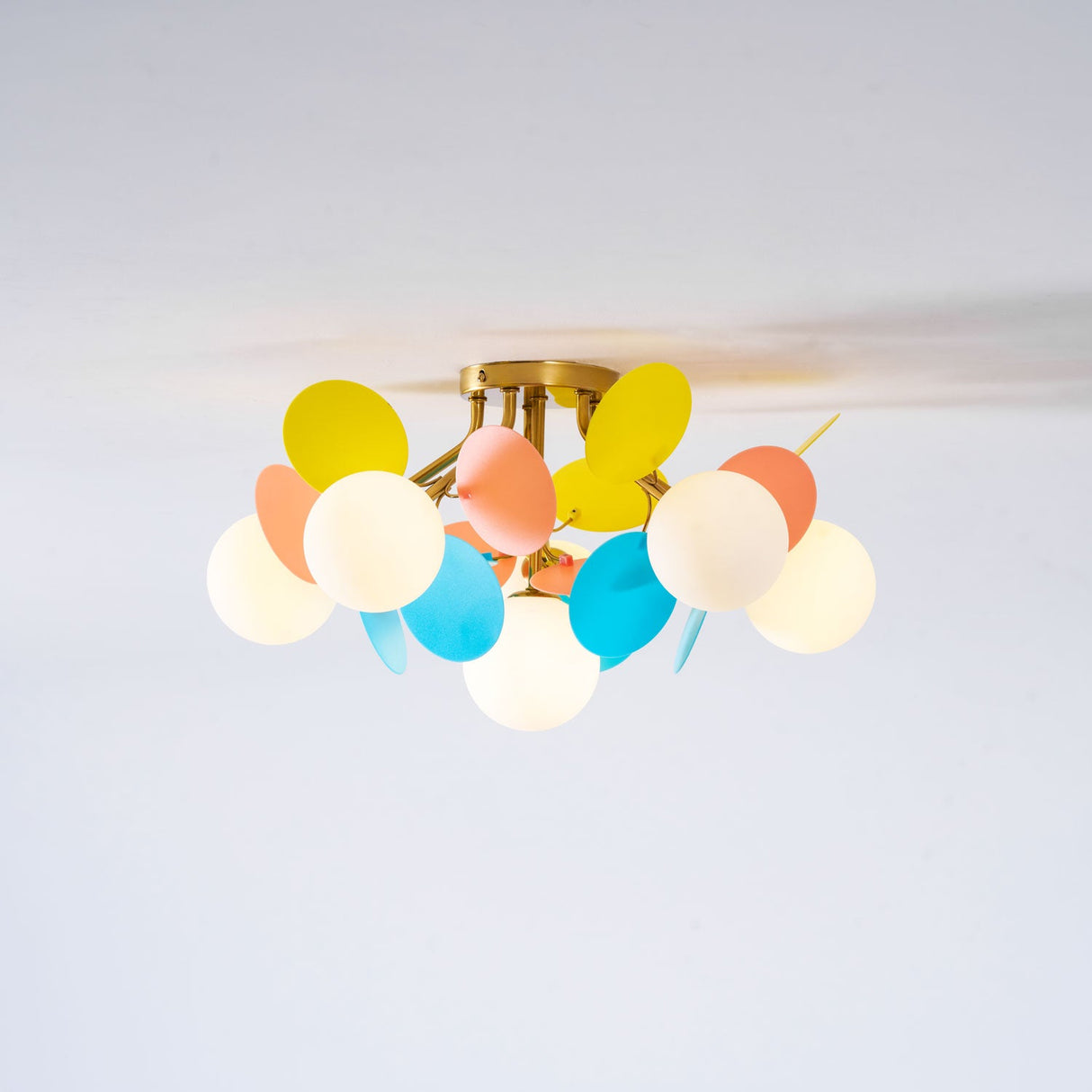 Modern flush mount ceiling light with acrylic discs additional product view 60