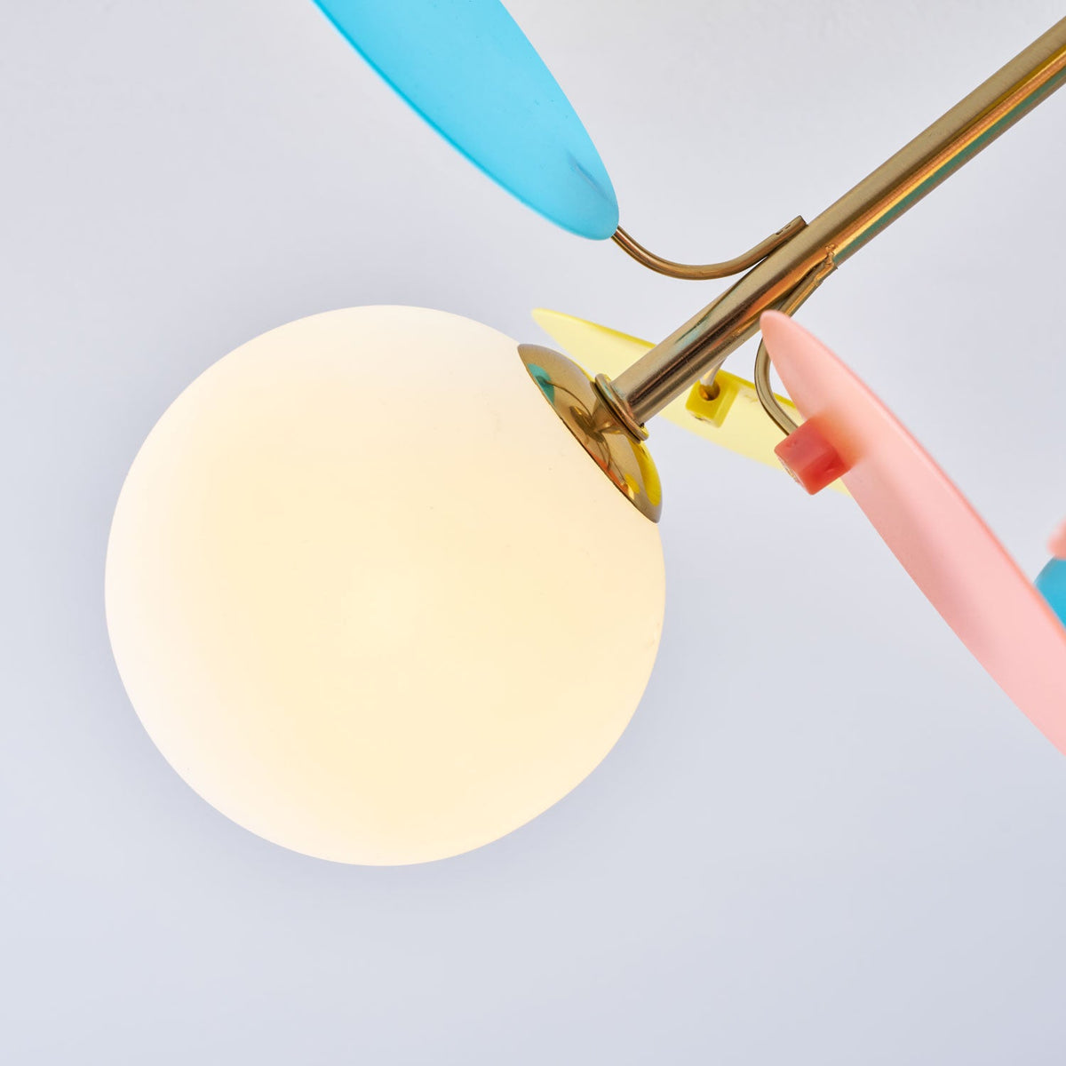 Modern flush mount ceiling light with acrylic discs alternative angle view 61