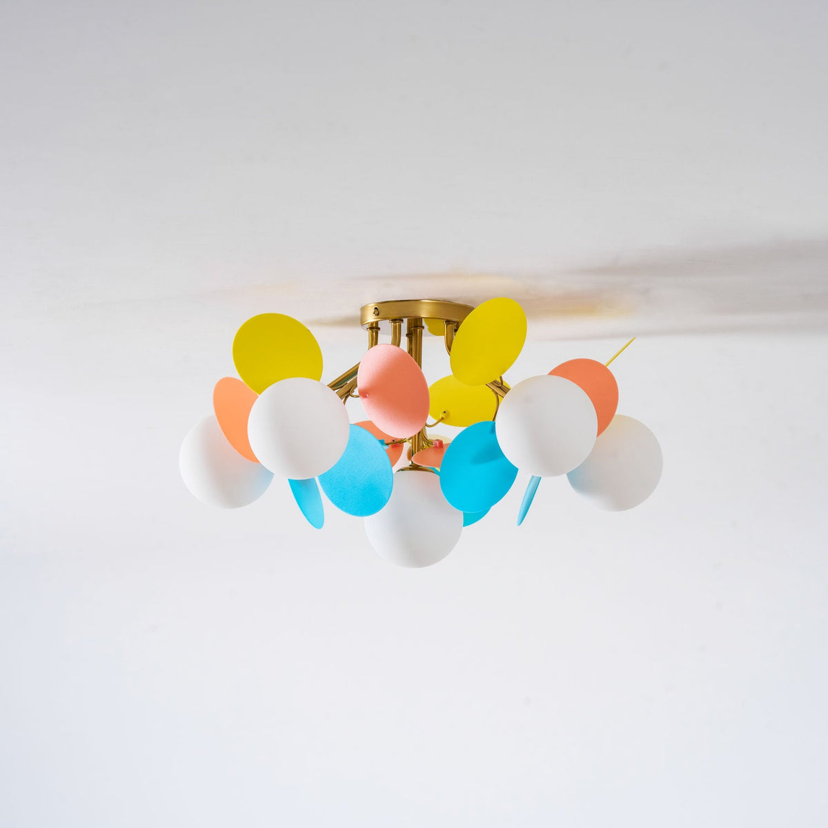Modern flush mount ceiling light with acrylic discs colour option view 63
