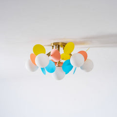 Modern flush mount ceiling light with acrylic discs colour option view 63