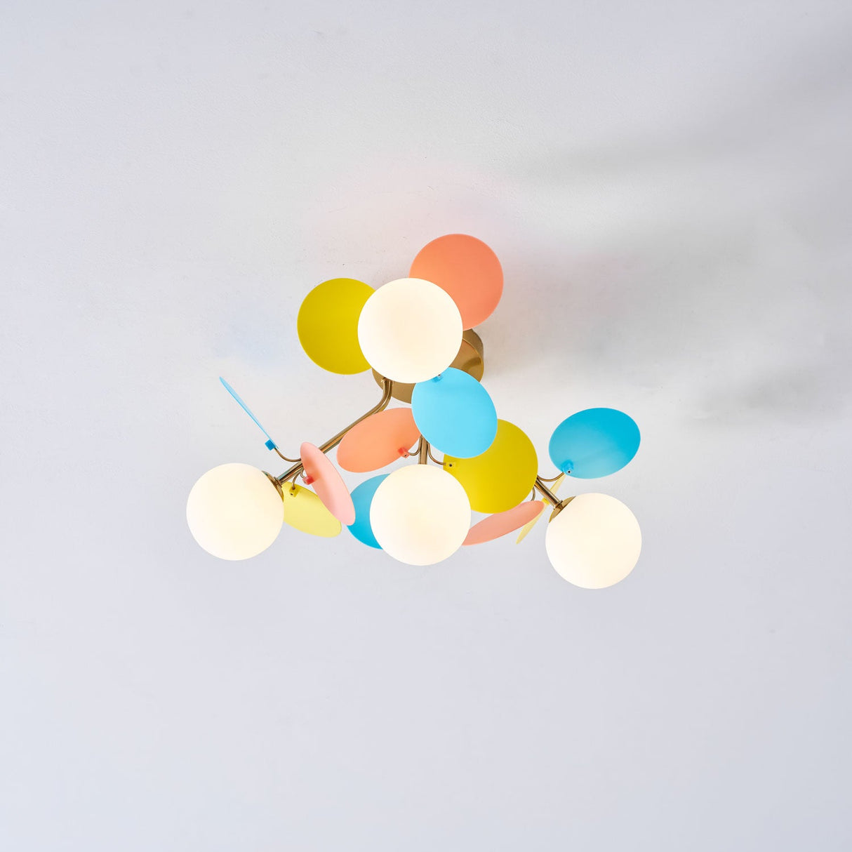 Modern flush mount ceiling light with acrylic discs additional product view 66