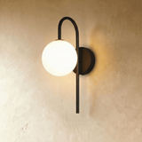 Modern frosted glass globe wall sconce supplementary product view 5