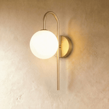 Modern frosted glass globe wall sconce additional product view 6