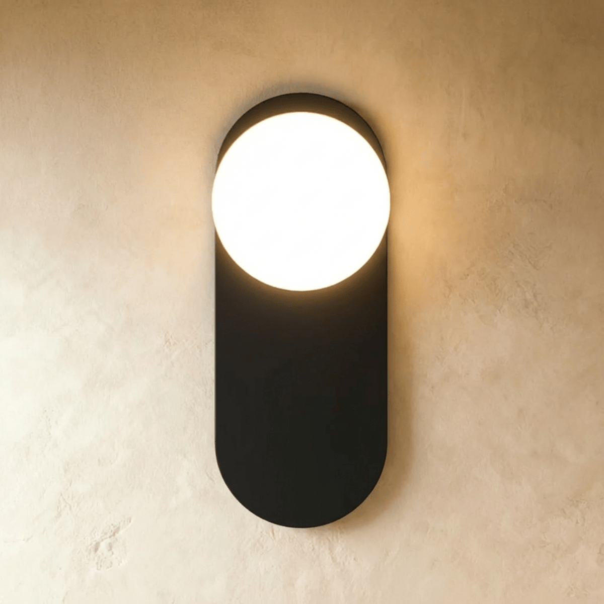 Modern frosted glass globe wall sconce alternative angle view 7