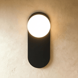 Modern frosted glass globe wall sconce alternative angle view 7