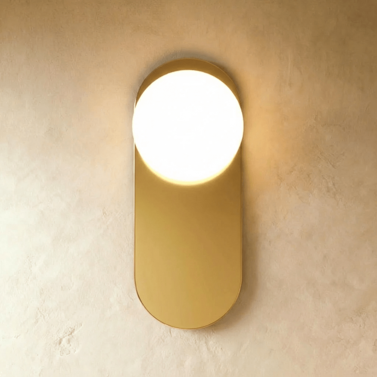 Modern frosted glass globe wall sconce close detail view 8