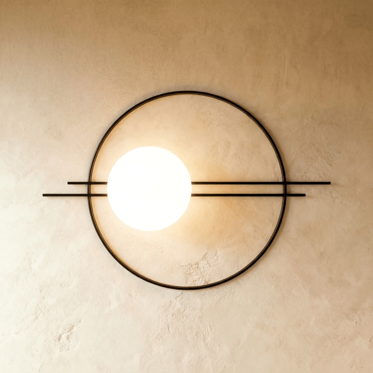 Modern frosted glass globe wall sconce colour option view 9