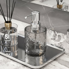 Modern Glass Soap Dispenser - Stylish Hand Wash Pump for Home & Kitchen - glass soap dispenser - Hurbane Home