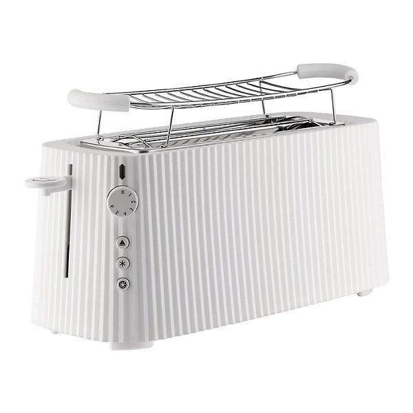 Alessi Plisse 4-Slice Toaster with Warming Rack, Stainless Finish