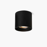 Modern LED surface mount ceiling spotlight in black aluminum, view 1