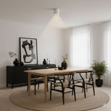 Modern LED surface mount ceiling spotlight in black aluminum, view 7