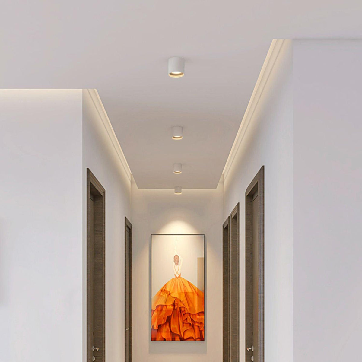 Modern LED spotlight housing, 3.3 inch height, warm white output, view 18