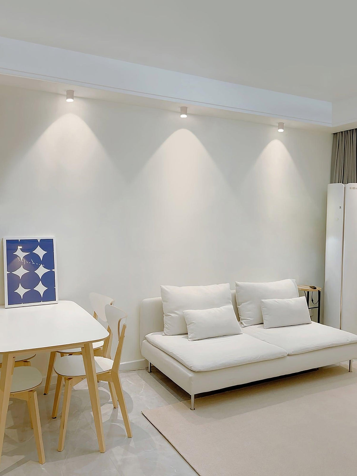 Modern LED spotlight housing, 3.3 inch height, warm white output, view 24