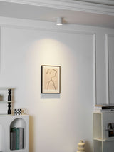 Modern LED surface mount ceiling spotlight in black aluminum, view 37