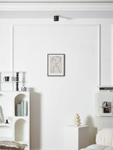 Modern LED surface mount ceiling spotlight in black aluminum, view 49