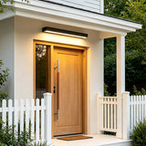 Modern outdoor LED wall light detail view 1 showing finish and construction