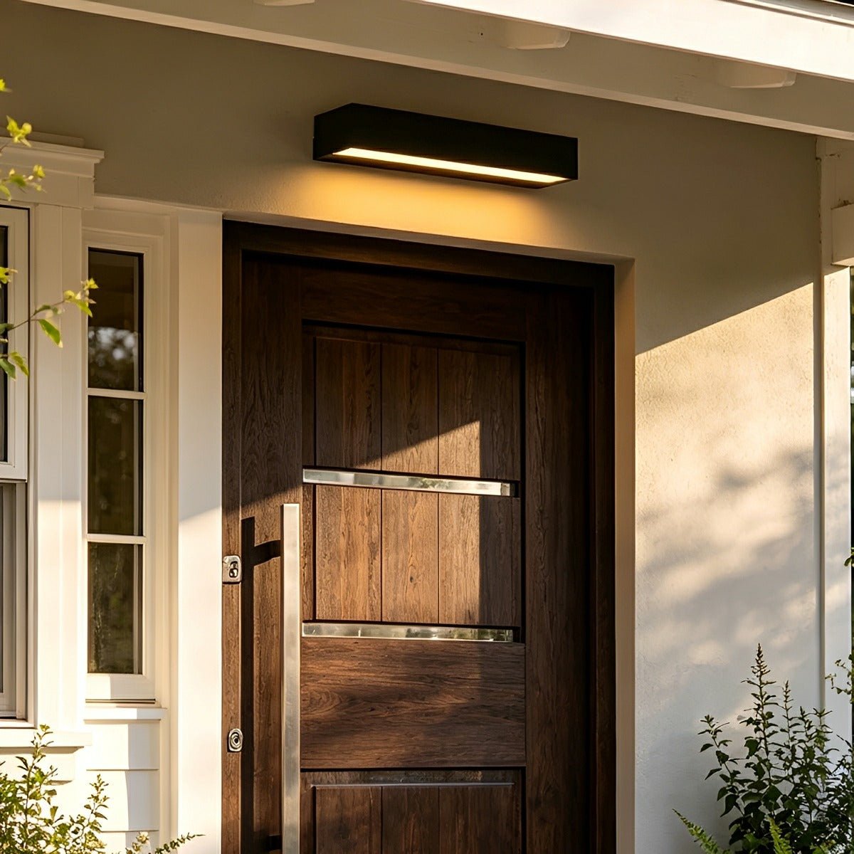 Modern outdoor LED wall light detail view 4 showing finish and construction