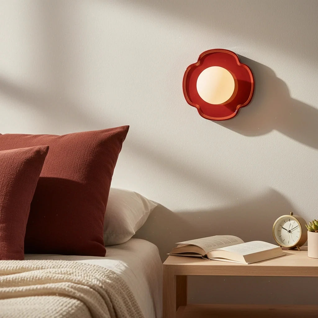 Close view of the G9 socket and glass globe inside the wall sconce