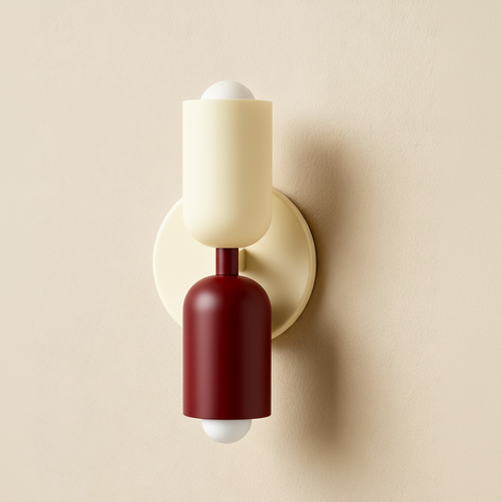 Two Tone Cylinder Wall Sconce with Up and Down Light
