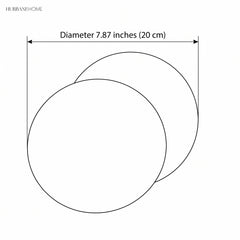 Outline drawing of the two discs at 7.87 inches overall diameter