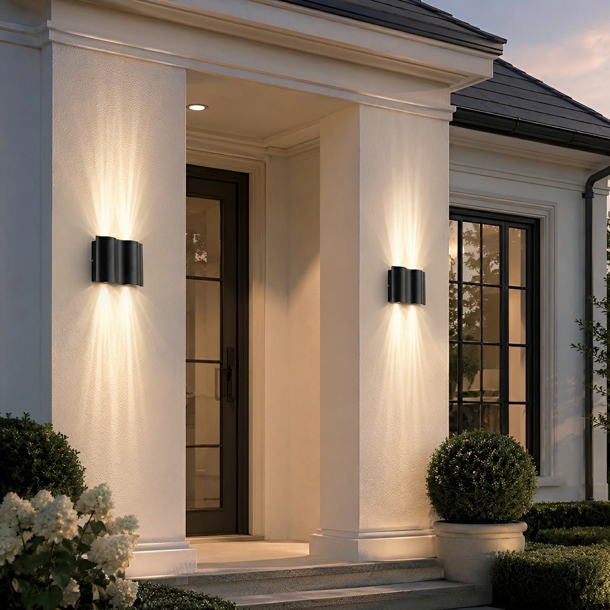 Up and down outdoor wall sconce detail view 9 showing finish and construction