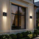 Up and down outdoor wall sconce detail view 7 showing finish and construction