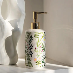 Modern White Soap Dispenser - 430ml Ceramic Pump for Moisturizer & Liquid Soap - ceramic soap dispenser - Hurbane Home